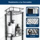 thumbnail image 3 of 4 Niveles Esquineros para Baño,Organizador de Ducha de Metal,Estante de Piso para Regadera con Jabonera y Ganchos,para Baño,Cocina,Hotel, 3 of 7