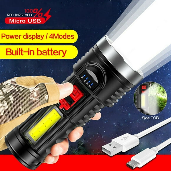 LNGOOR Super Lumineux 100000LM A Mené la Torche Tactique Lampe de Poche USB Rechargeable + Batterie