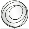 thumbnail image 3 of DecMode 32" x 32" Black Abstract Wall Mirror with Overlapping Circles, 3 of 9