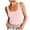 Pink, variant on Xiaoxuuuu Women's Scoop Neck Sleeveless Knit Ribbed Fitted Casual Crop Tank Top Tan Shirts for Women