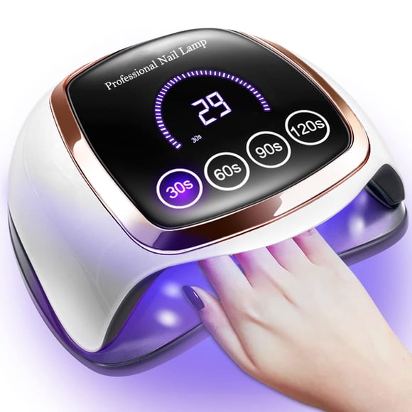 Gugusure UV LED Nail Lamp, 180W Nail Dryer for Gel Polish with LCD Display, Auto Sensor and 4 Timer Settings, Professional Gel Curing Lamp Gel Polish