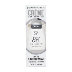 Salon Perfect Cr&egrave;me One Step Gel, Pillow Talk, White Nail Polish, 0.5 fl oz
