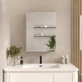 thumbnail image 2 of Mirror Bathroom Medicine Cabinet 23 x 30in Rectangle Wall Mounted Medicine Cabinet Silver, 2 of 13