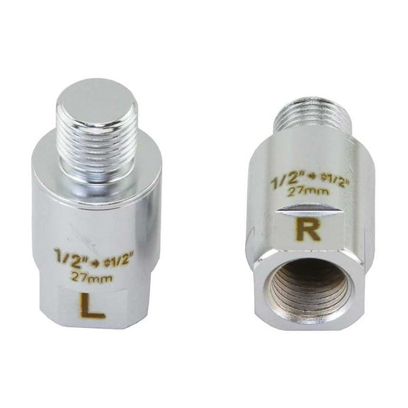 Chrome Bike Pedals Extenders 27.5mm 1/2 Crank to 1/2 Pedals. Bicycle Pedal extenders