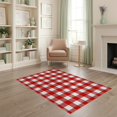 thumbnail image 2 of ODIKA 4'x6' Washable Area Rug Red White Buffalo Plaid Design Festive Gingham Checkered Christmas for Bedroom, Reading Nook, Pet Friendly & Non-Shedding, 2 of 7