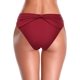 thumbnail image 2 of Braguitas de baño de Cintura Alta con Parte Delantera torcida para Mujer Vino Rojo - B M Vino Rojo - B M Xishao ropa, 2 of 2