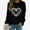 Black, variant on Womens Valentines Day Blouses Girl Friend Valentines Gift Casual Long Sleeve Scoop Neck Tops Cute Heart Print Tops Trendy Festival Clothes 2025 Black XL