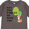 thumbnail image 4 of Inktastic May the Forest Be with You Cute Fox and Trees Boys or Girls Long Sleeve Toddler T-Shirt, 4 of 5