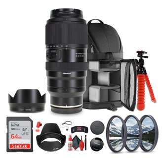 Tamron 18-400mm f/3.5-6.3 Lens for Nikon, 64GB SD Card, Backpack