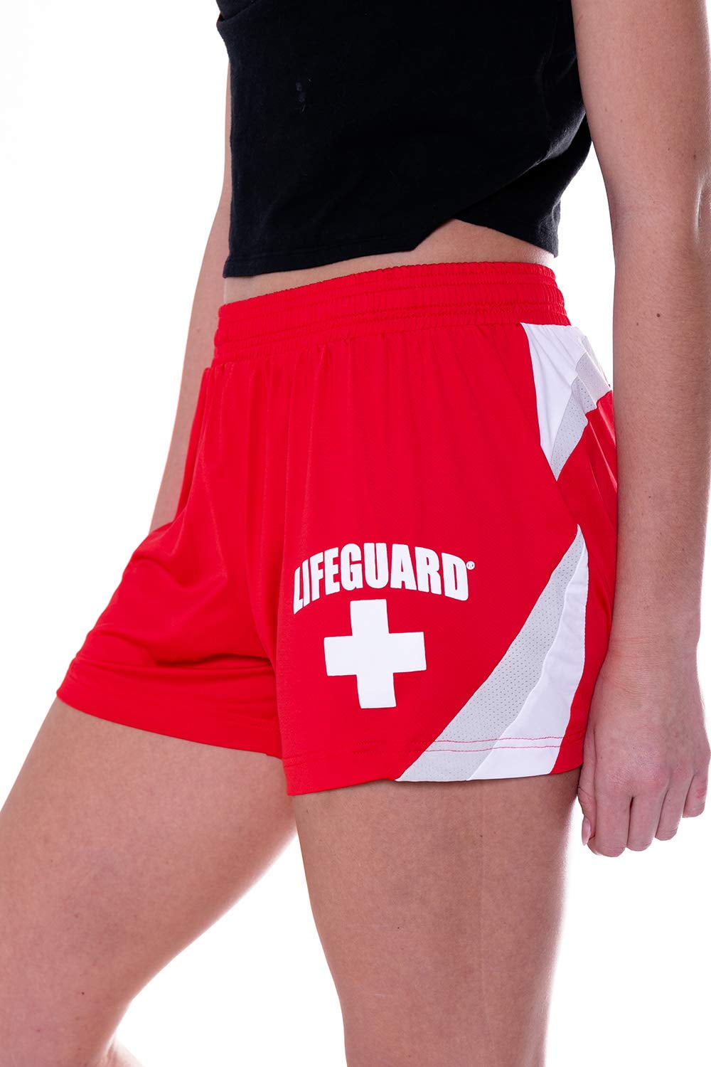 red lifeguard sweatpants