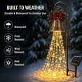 thumbnail image 6 of Christmas Bell Cascade Solar Yard Light, Warm White Cascading Garden Stake Light for Lawn Garden Pathway Front Yard Holiday Outdoor Decor (Christmas Bell Light-2PCS), 6 of 8