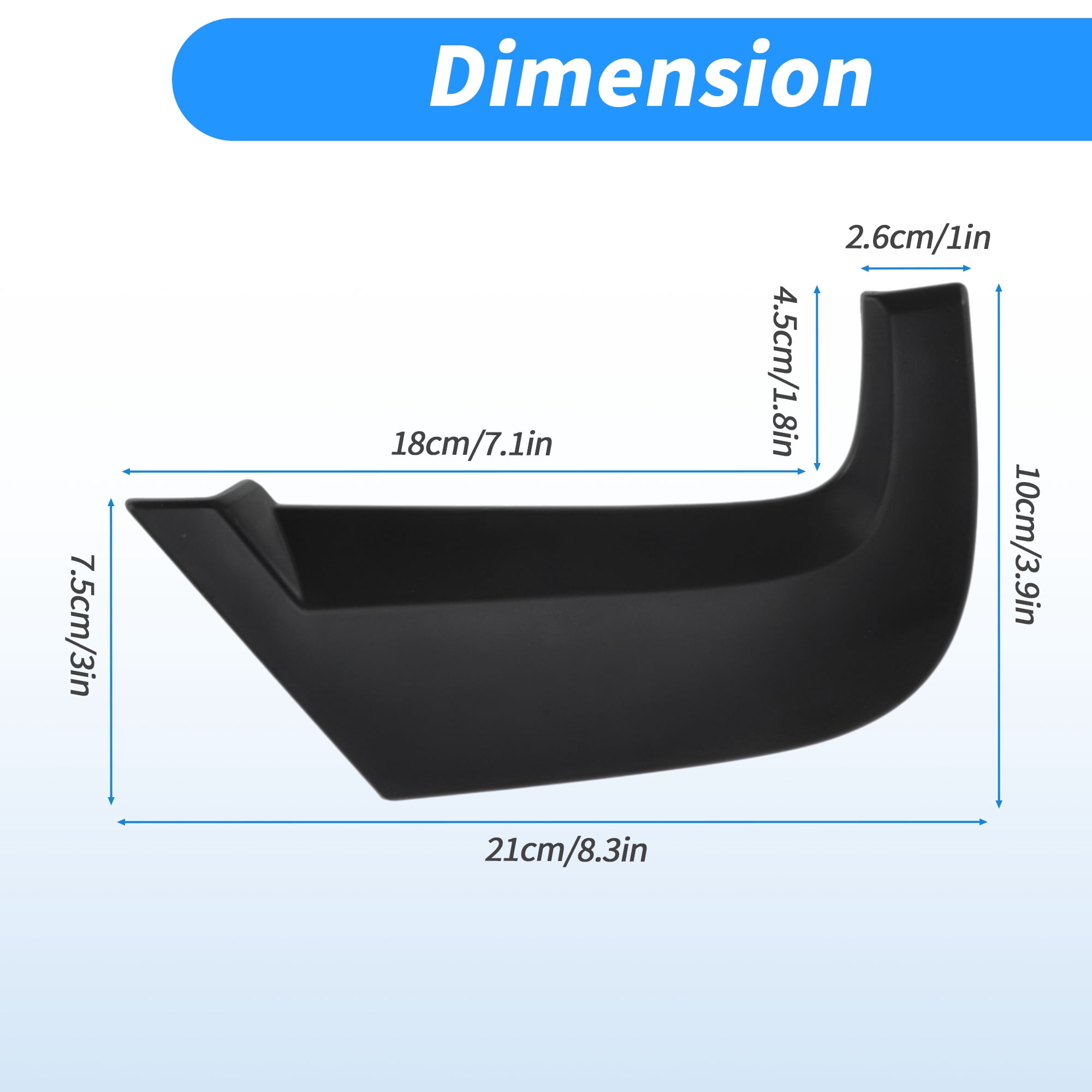 Unique Bargains Rear Left Right C Pillar Mould Trim for Honda Civic 2012-2015 Black