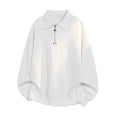 thumbnail image 6 of Chiccall Mens Quarter Zip Pullover Sweatshirts Plus Size Long Sleeve Sweatshirts Fashion Casual Loose Fit Athletic Tops for Men, 6 of 7