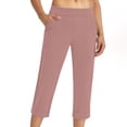 thumbnail image 7 of Lzobxe Womens Capri Pants Casual Loose Summer Wide Leg with Drawstring,Size S-2XL, 7 of 7