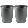 thumbnail image 5 of mDesign Small Plastic Bathroom Garbage Can - 1.6 Gallon - 2 Pack - Charcoal Gray, 5 of 5