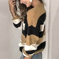 thumbnail image 4 of yoeyez Sweaters for Women,Crochet Long Sleeve Crewneck Sweater Casual Warm Lightweight Winter Knit Pullover Jumper Tops, 4 of 7