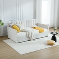 thumbnail image 5 of Miniyam Twin Size Daybed with Storage,Ivory Boucle Upholstered Daybed Frame with 2 Drawers for Bedroom Living Room,Wood Slat Support,No Spring Box Need, 5 of 9