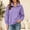 Purple, variant on Womens Tops Waffle Knit Henley Tops for Women Long Sleeve Button Collar Pullover Loose Casual Top for Work Daily