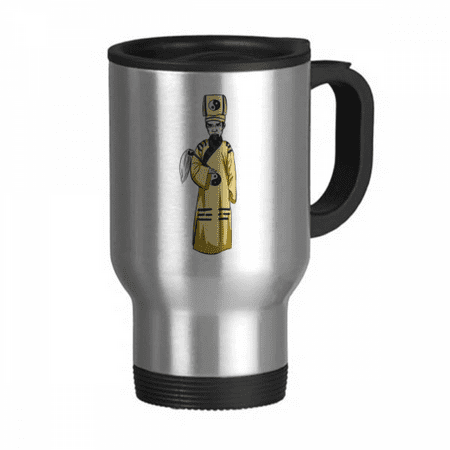 

Taoist Priest Mythology Travel Mug Flip Lid Stainless Steel Cup Car Tumbler Thermos