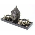 thumbnail image 2 of Tabletop Zen Buddha Lotus Tea Light Candle Holder Home Decor Relaxing Gift New, 2 of 5