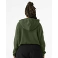 thumbnail image 3 of Bella+Canvas 7506 FWD Fashion Women's Sponge Fleece Cinched Bottom Hoodie-Military Green-L, 3 of 3