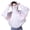 White, variant on Joernso Women Sunscreen Coat Zipper Opening Hooded Face Nack Protection Ice Silk Anti-UV Thin Soft Breathable Long Sleeve Color Matching Cycling Camping Jacket