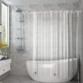thumbnail image 2 of Clear Shower Curtain Liner, 72x72 Plastic Shower Liner, Waterproof PEVA Shower Curtain Liner, Cute Lightweight Shower Curtains for Bathroom with Magnets and 12 Rustproof Metal Grommet Holes, 2 of 9