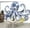 Blue, variant on Peel and Stick Wallpaper Wall Murals Birch Lined Pond Frogs Dragonflies 69"H x 96"W Removable Wall Paper Self-Adhesive Wall Decor for Bedroom Living Room Nursery