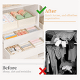 thumbnail image 5 of Criusia Clothes Drawer Organizers, 9-Pack Foldable Fabric Dresser Bins for Closet Storage, Drawer Dividers for Clothing, Baby Clothes, Underwear, Socks & Accessories (Beige), 5 of 9