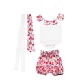 thumbnail image 2 of Conjunto de 3 uds de ropa Floral para niña recién nacida, mono, mono, pantalones, conjunto Amarillo perfke  Conjunto infantil del mameluco de las muchachas, 2 of 9