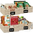 thumbnail image 2 of Best Choice Products Set of 4 13in Woven Water Hyacinth Pantry Baskets w/ Chalkboard Label, Chalk Marker - White, 2 of 8