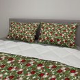thumbnail image 2 of Christmas Comforter & Sham Bedding Set, Pine Fir Cones Balls and Coniferous Tree Leaves Holly Berry Old Fashioned, 3 pcs Duvet Set Microfiber Filling Quilt, 5 Sizes, Red Green Grey, by Ambesonne, 2 of 4