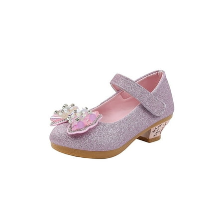 

Avamo Girls Princess Shoe Comfort Pumps Magic Tape Mary Jane Sandals Girl s Dress Shoes Kids Cute Bowknot Flats Pink 13C