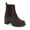 Brown Suede, variant on AQUA COLLEGE Womens Black 1" Platform Waterproof Slip Resistant Raine Round Toe Block Heel Zip-Up Chelsea 9.5 M