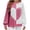 Hot Pink, variant on Herrnalise Women's Knitted Crop Tops Long Sleeved Round-neck Solid Love Print Long Sleeves Sweater Casual Pullover Top Pullover Jumper Sweaters