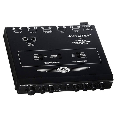 Autotek 7007 Half-DIN 4-Band 2-Way Equalizer/Crossover