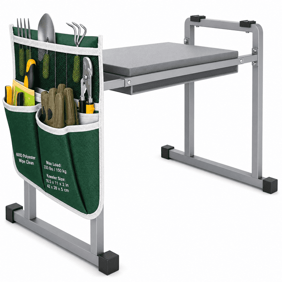 Gardening Kneeler and Seat, Grey Extra Anti-Tipping Set, Multifunctional Garden Stool