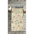 thumbnail image 3 of Ambesonne Winter Quilted Bedspread Set 2 Pcs, Retro Xmas Snowflakes, Twin Size, Multicolor, 3 of 3