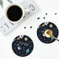 thumbnail image 5 of Bingfone Vintage Space Leather Drinks Coasters With Set Of 6,Suitable For Home Kitchen,Coffee Cup Coasters Home Gift, 5 of 9