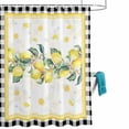thumbnail image 2 of Shower Curtain for Bathroom Retro Watercolor Lemon Leaves Waterproof Bath Curtains Shower Curtains with Hooks,Farm Fruit Art Buffalo Plaid Bathroom Curtain Privacy Drapes for Bathtubs Toilet 36x72in, 2 of 9