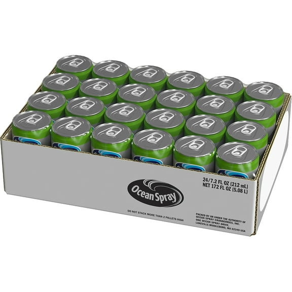 Ocean Spray 100% Apple Juice No Sugar Added 7.2 fl. oz. 24 Cans/Carton (2218) OCE02218