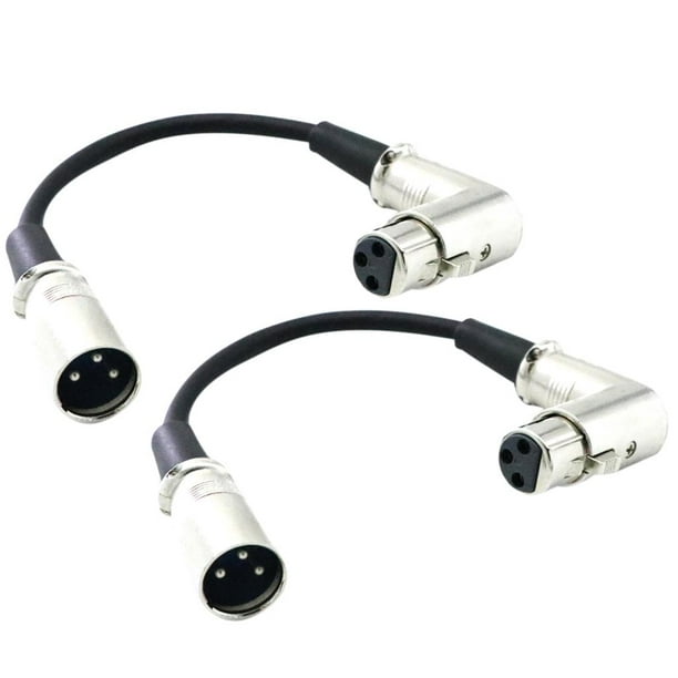 2Pack 3Pin XLR Cable De Micrófono Adaptador De Convertidor De De Equilibrado