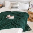 thumbnail image 5 of Couverture Tricotée Douce, Couverture de Retournement, Couverture Douce, Vert 127*180 cm - style 2, 5 of 5