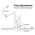thumbnail image 3 of WIRESTER White Foldable Phone Stand for Desk, Adjustable Portable Cell Phone Holder for iPhone 17, 16, 15, 14 and Android Smartphones - Elegant Moroccan Pattern, 3 of 6