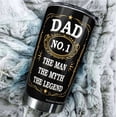 thumbnail image 5 of Dad The Man The Myth The Legend Tumbler - #1 Dad Tumbler - Dad Nutrition Facts Tumbler - Gift For Dad From Daughter, Son, Kids, Gift for Dad on Christmas - Tumbler 20oz, 5 of 6