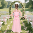 thumbnail image 3 of Sunny Fashion Girls Dress Pink Blush Chiffon Sequin Bodice Wedding Ballet Performance Maxi Elegant Pageant 8 Years, 3 of 6