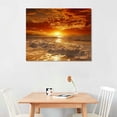 thumbnail image 2 of S04675 Canvas Prints Wall Art Sunset Ocean Beach Pictures Paintings for Living Room Bedroom Home Decorations 16*12inch/20*16inch, 2 of 6