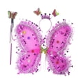 thumbnail image 1 of Disfraz de mariposa para niñas, accesorio creativo para baile, cumpleaños. rosa roja, 1 of 7