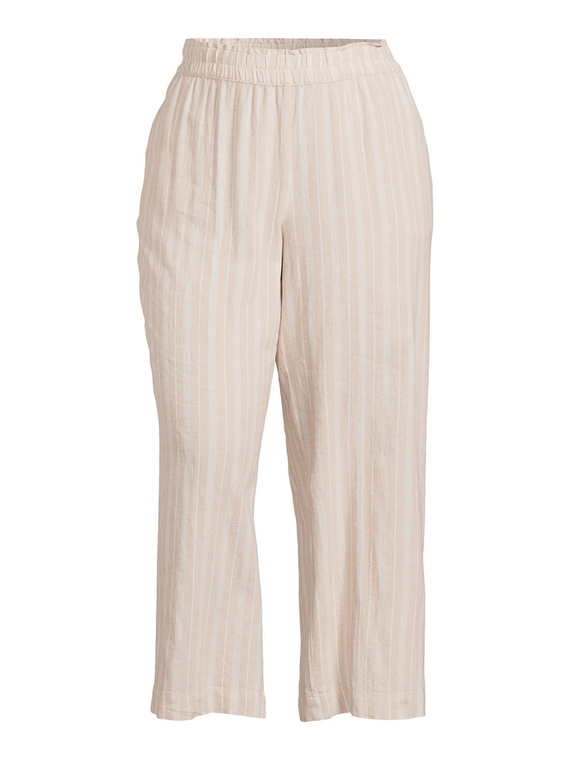 ［ミルク］un peu wide baggy slacks Wide leg pants with elastic waist - Women | MANGO OUTLET USA