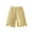Yellow, variant on Lenpel Toddler Baby Girls' Shorts Solid Color Elastic Waist Ruffle Hem Textured Shorts Casual Summer Shorts 2-9 Y